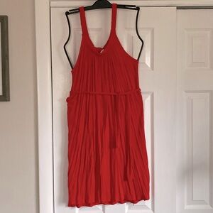 Coral Sleeveless Dress